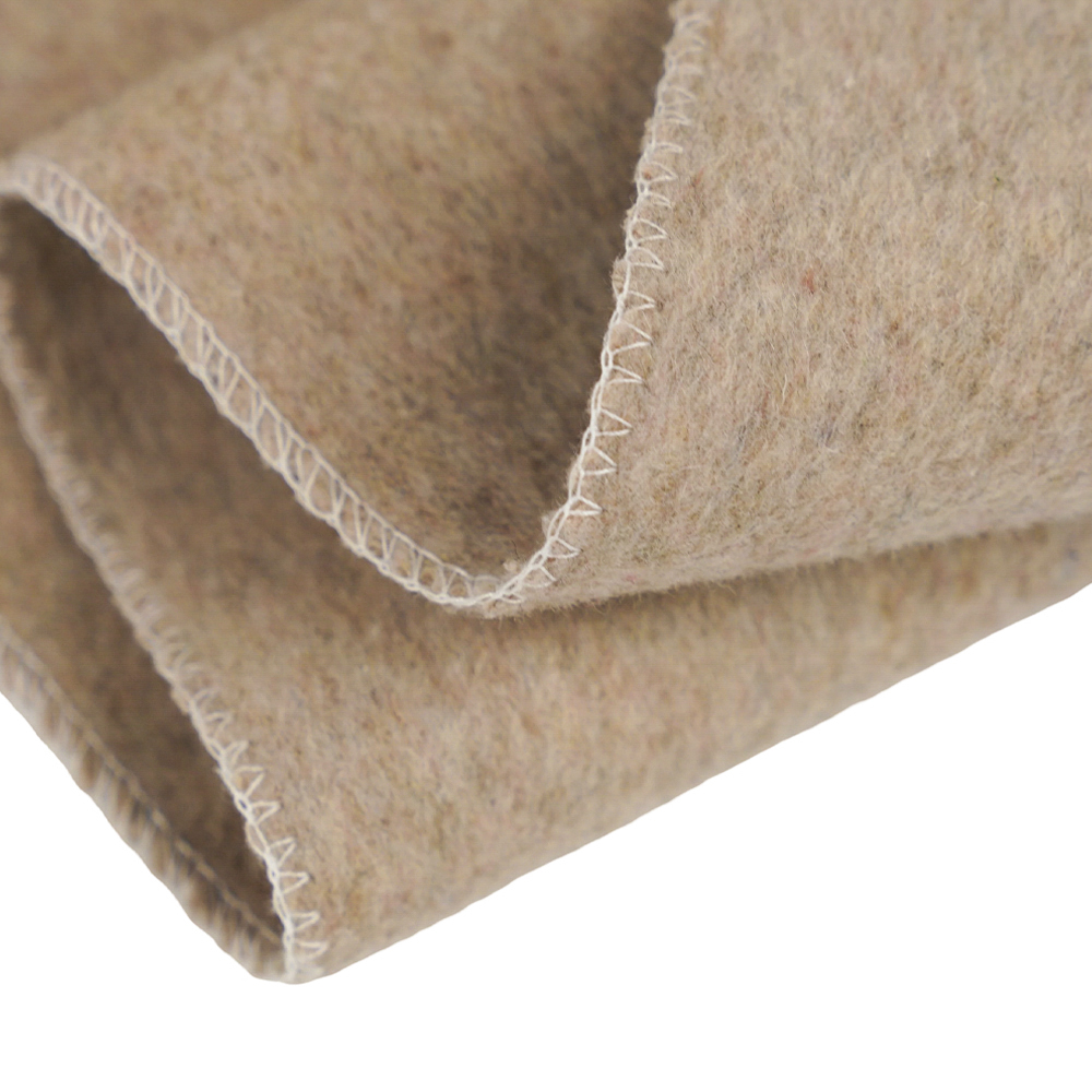 50% 羊毛、40% 聚酯纤维、10% 其他纤维、720G/M、豆浆颜色、厚双面羊毛织物、ML-0124-4382-1